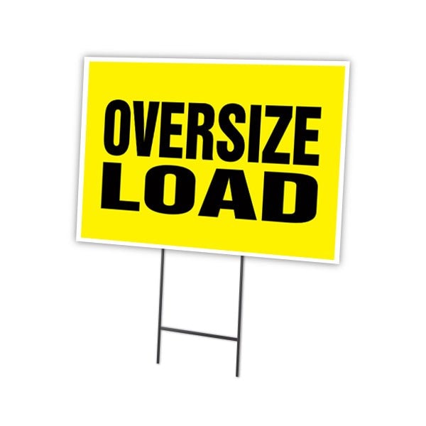 16 in Height, 0.25 in Width, Coroplast, 16" x 12", C-1216 Oversize Load